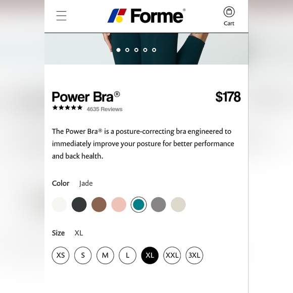 NWOT Forme Power Bra - Picture 3 of 7